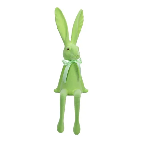 Hase, sitzend, Grün, beflockt, 10045162