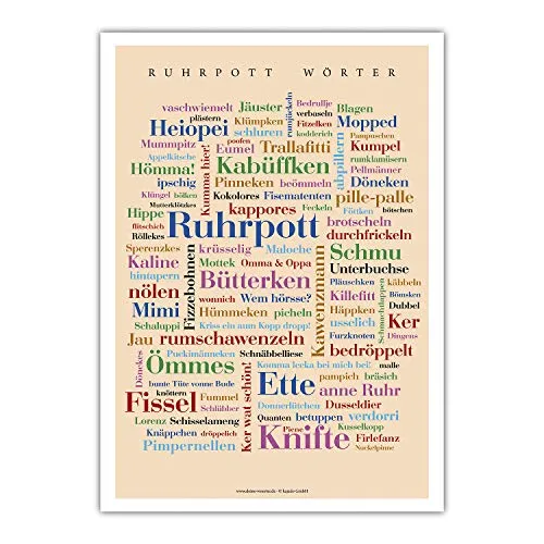 Deine Wörter Poster Ruhrpott (30x40 cm) in schwarz von Deine Wörter