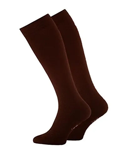 Paar Reisekniestrümpfe BRAUN Gr. 47/50 herren lang flugstrümpfe herren kompressionssocken laufen flugsocken damen kompression socken sport reisekniestrümpfe mit kompressionseffekt trombosestrumpf 4