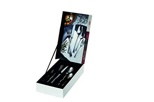 Schulte-Ufer 6158-30 Rica Besteckset, 30-teilig - Hochwertiges Besteckset aus rostfreiem Edelstahl, ideal für festliche Anlässe und den täglichen Gebrauch. Mit präziser Verarbeitung und langanhaltender Schärfe dank Wellenschliff.