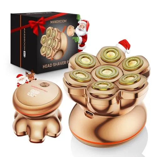 7D PRO Glatzen Rasierer – MAXGROOM IPX6 Wasserdicht