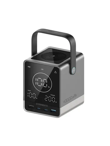 CUKTECH Powerbank 300W mit 2x USB-C + 2x USB-A - 40000 mAh - schwarz - Die CUKTECH Powerbank mit 40000 mAh bietet bis zu 300 W Multiport-Ausgang. Ideal für mobiles Arbeiten und Reisen, ermöglicht sie das gleichzeitige Laden mehrerer Geräte mit Schnellladefunktion und integriertem Display.