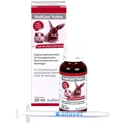Rodicare Pulmo für Kleinnager, Meerschweinchen & Zwergkaninchen 20 ml - Tiergesundheit: Rodicare Pulmo unterstützt die Atemwege Ihrer kleinen Lieblinge und fördert deren Wohlbefinden.