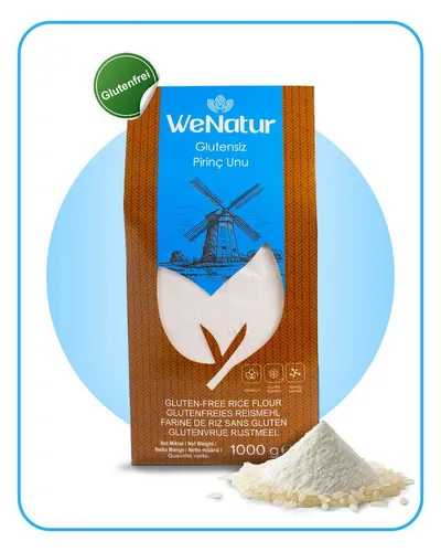 We_Natur Mehl Reismehl – Glutenfreies Mehl für feines und leichtes Backen 1 kg, Glutenfrei, natürlich