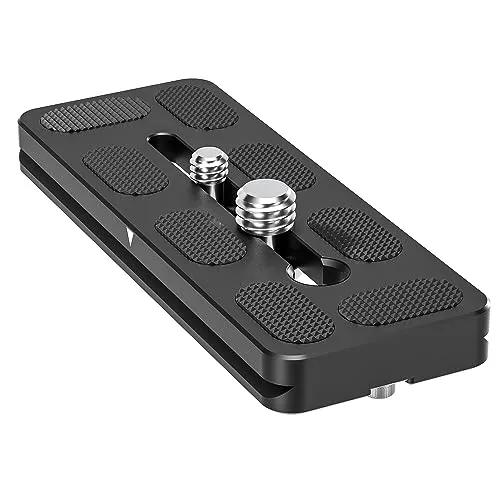 LEOFOTO Schnellwechselplatte PU-100D - Universelle Schnellwechselplatte für Stative, Arca kompatibel, mit 1/4 Zoll und 3/8 Zoll Schrauben. Ideal für einen schnellen Wechsel Ihrer Kamera, kompakt und leicht mit nur 98 g.