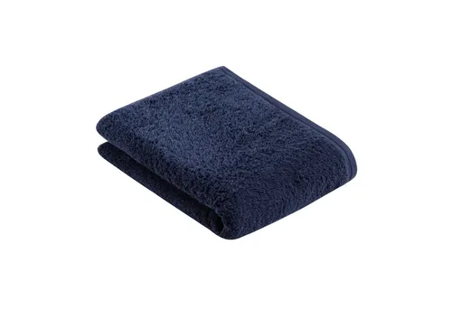 Vossen Badetuch Vegan Life, Webfrottier (1-St), 100% vegan in blau von Vossen