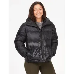 Marmot Damen Guides Down Hoodie Jacke (Größe L, schwarz) - Funktionsjacke aus 700er Daunen, perfekt für kalte Tage und stilvolle Outdoor-Abenteuer.