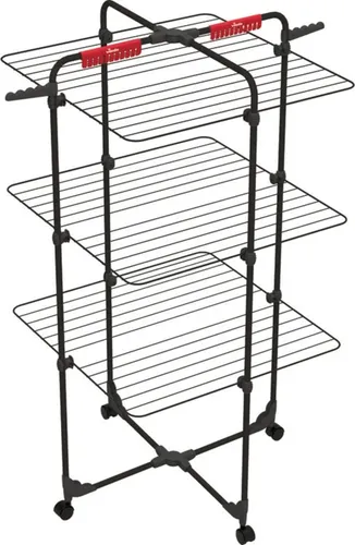 MIXER 3 Ultimate - Wäscheständer schwarz, robust aus beschichtetem Stahl für den optimalen Hausgebrauch