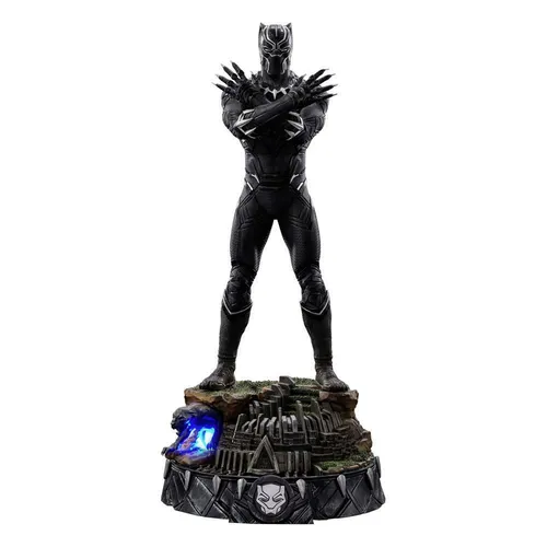 Iron Studios 1:10 Black Panther Deluxe - Lizenziertes Sammlerstück aus The Infinity Saga, detailreiche Kunstfigur für Actionfigurenliebhaber