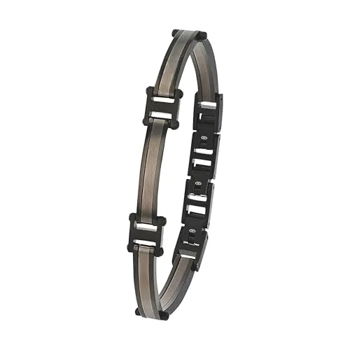 Tom Tailor Herrenarmband aus Edelstahl, Bicolor, 19+1,5+1,5 cm