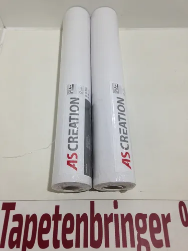 Vliestapete AS 2 x 37269-1 (2Rollen) Uni Struktur fein Cremeweiß Restposten