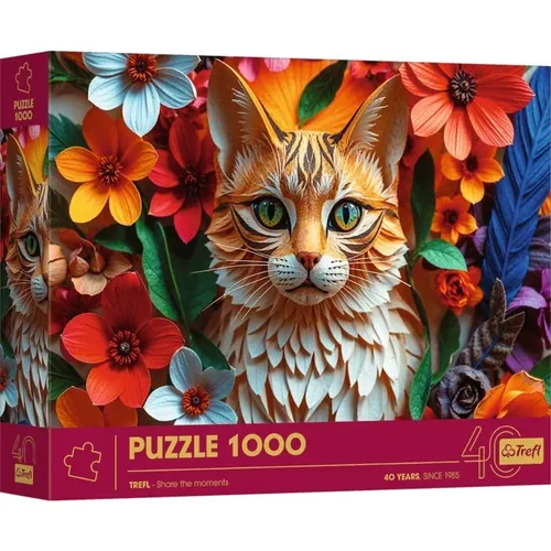 Puzzle 1000 elements 40 anniversary Paper Art Cat Trefl 5900511400403