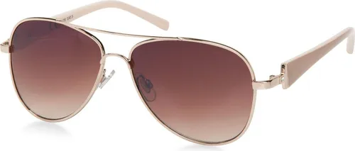 styleBREAKER Damen Sonnenbrille Pilotenbrille mit Strass | Edle Fliegerbrille Tropfenform UV400 | Metall Gestell mit Verlaufstönung | Inkl. Etui & Tuch
