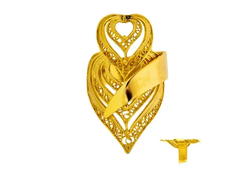 Cavill Silberring Cavill Ring aus vergoldetem 925er Sterlingsilber, Herz Damen (1-tlg)