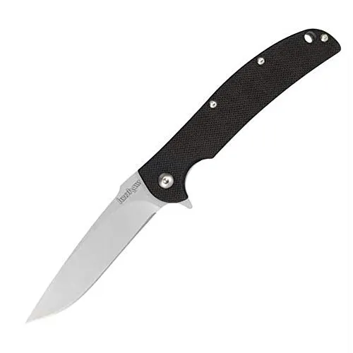 Kershaw Erwachsene Chill Einhandmesser, Stahl 8CrMoV, Liner Lock, Flipper, G-10 Griffschalen, up/Tip-down Edelstahlclip, Mehrfarbig, One Size 3410