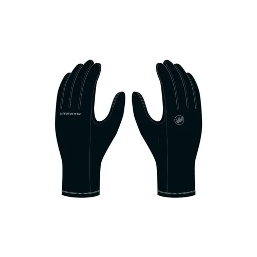 Mammut Stretch Handschuhe (Größe EU 9, schwarz) - Skihandschuhe aus leichtem Fleece, ideal fürs Bergsteigen und Skitourengehen - vielseitig einsetzbar als Liner unter Shell-Fäustlingen.