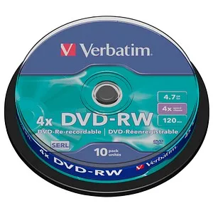 verbatim DVD-RW 4,7 GB wiederbeschreibbar, 10 St.