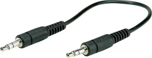 Roline 11.09.4500 Klinke Audio Anschlusskabel [1x Klinkenstecker 3.5mm - 1x Klinkenstecker 3.5 mm] 0.20m Schwarz Geschirmt