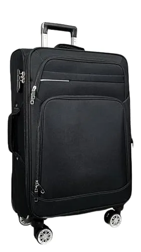 MY TRAVEL BAG Stoff Reisekoffer Trolley - Ultraleicht und erweiterbar, 55cm Handgepäck mit 360° Rollen und Sicherheits-Zahlenschloss