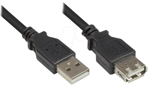 GC 2511-OF03S - USB 2.0 Kabel, A Stecker auf A Buchse, 0,3 m