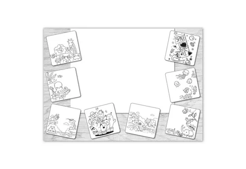 younikat Platzset Tischset zum Ausmalen für Kinder