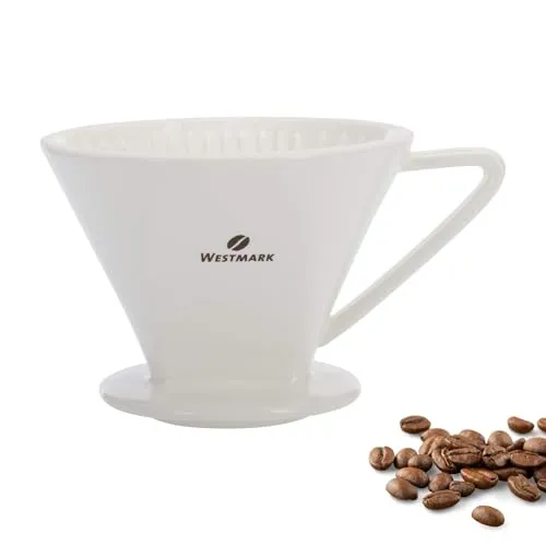 Westmark Porzellan-Kaffeefilter/Filterhalter, Filtergröße 2, Für bis zu 2 Tassen Kaffee, Brasilia, Porzellan, 24472260