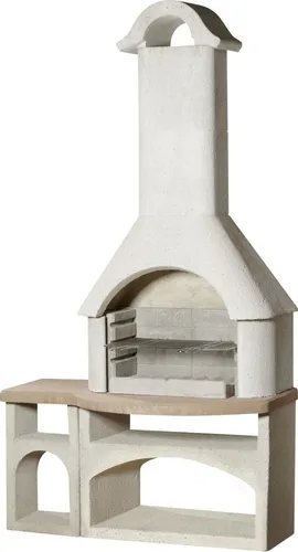 Produktbild Buschbeck Grillkamin Bozen weiß 210 x 117 x 64 cm