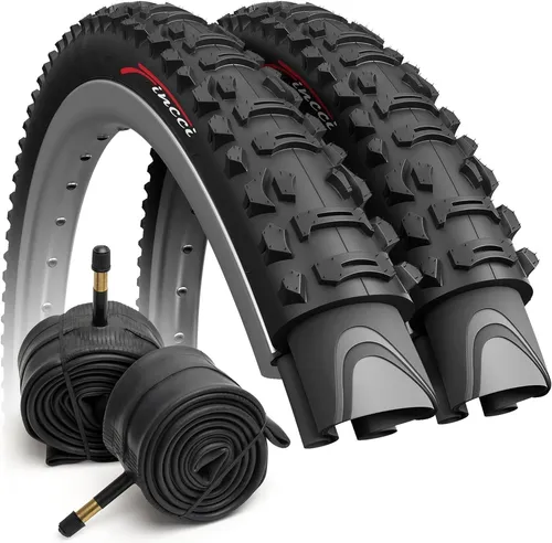 Produktbild Fincci Fahrradreifen 26 Zoll 1.95 mit 2X Fahrradschlauch 26 Zoll Schrader 48mm