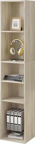 Woltu Bücherregal mit 5 Ablagefächern - Bücherregal aus Holzwerkstoff, flexibel mit verstellbaren Ablagen für optimale Aufbewahrung und ansprechende Präsentation Ihrer Lieblingsstücke.
