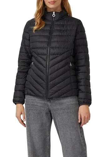 Produktbild s.Oliver Outdoorjacke mit Strukturmuster, Gr. 42, BLACK