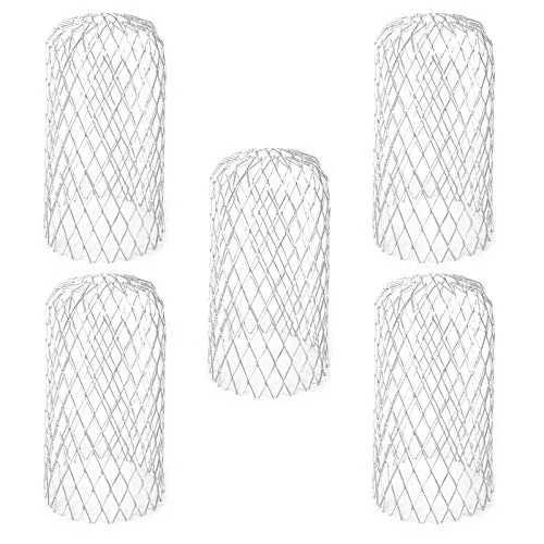 Jubaopen 5 Stück Rinnensieb Aluminium-Filtergitter Dachrinnenschutz Fallrohrschutz Laubsieb Regenfilter Gutter Leaf Sieb Regenrohrschutz Schutzgitter Laub Verschmutzung Moos Blättersieb Blätterschutz