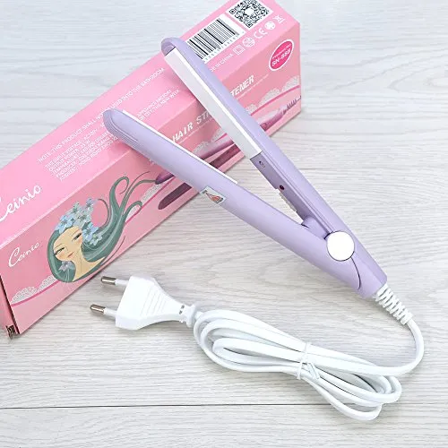 2-in-1 Mini Haarglätter mit Keramik-Turmalin-Platten – für glänzende Locken & glattes Haar, ideal für Reisen