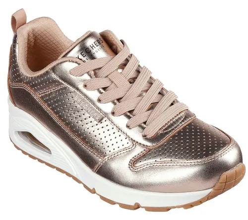 SKECHERS UNO-METALLIXS Sneaker Damen gelb 37 - Sneaker für Damen, stylischer Metallic-Look und komfortable Air-Cooled Memory Foam Innensohle für besten Tragekomfort.