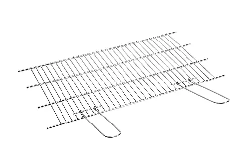 Sauvic Grillrost aus Edelstahl 18/8 mit klappbaren Griffen und anpassbarer Länge, 52–62x40 cm