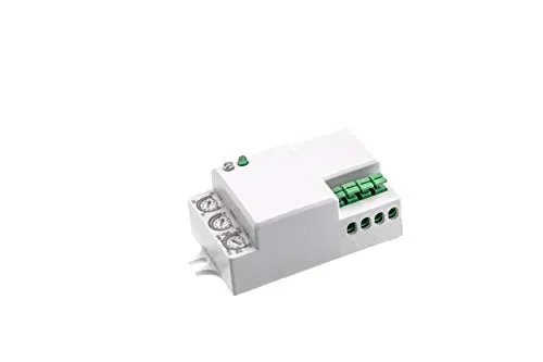 HUBER Motion 50HFLV Mini Radar Bewegungsmelder für Innen 360° -12-24V Unterputz Bewegungsmelder LED geeignet, Bewegungsmelder Einbau, Motion Sensor