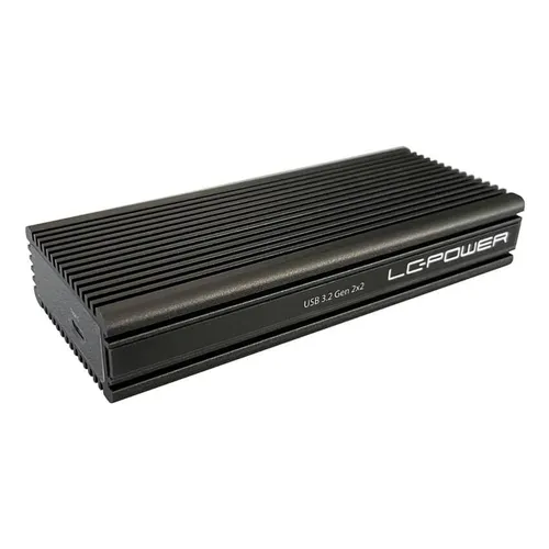 LC-Power LC-M2-C-NVME-2x2 - Externes M.2-NVMe-SSD-Gehäuse - Festplatten - Hochwertiges Aluminiumgehäuse mit USB 3.2 Gen 2x2 für blitzschnelle Datenübertragungen und optimale Kühlung.