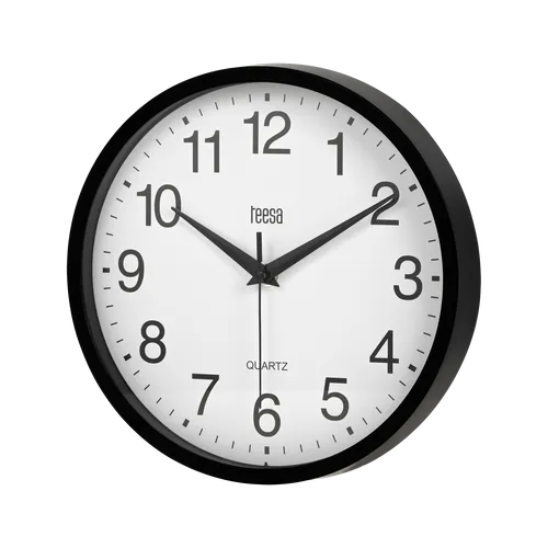 Wanduhr 25 cm Teesa schwarz modern leise