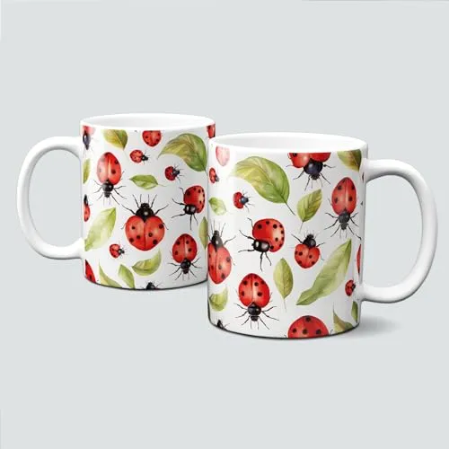 online-hut - Tasse - Kaffeebecher - Lieblingstasse - mit süßen Marienkäfern - LT-297
