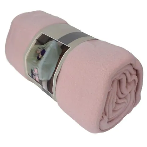 Fleecedecke Polarfleece versch. Unifarben 130x170cm Wohndecke Schlafdecke Decke, Farbe:lachs