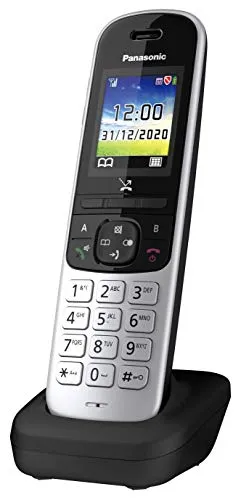 Panasonic KX-TGH7GS Mobilteil für TGH7xx-Serie, schwarz - Festnetztelefon mit top Sprachqualität, stoßfest nach Militärstandard und 200 Telefonbucheinträgen. Ideal für zuverlässige Kommunikation.