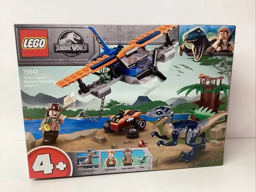LEGO® Jurassic World Velociraptor Rettungsmission Doppeldecker Set 75942 - LEGO Set für Jurassic World Fans ab 7 Jahren, mit detailgetreuem Doppeldecker und Velociraptor für spannende Abenteuer!