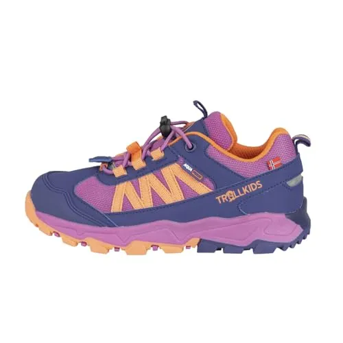 TROLLKIDS KIDS TRONFJELL HIKER LOW Outdoorschuh, Gr. 33, blau - Robuster Outdoorschuh für Kinder mit praktischer Schnellschnürung. Ideal für Nordic Walking und Wandern, wasserdicht und atmungsaktiv für ein angenehmes Fußklima.