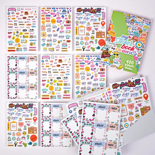 colortouch Sticker Set Fotoalbum, 400 St Bullet Journal Aufkleber, Jugendliche