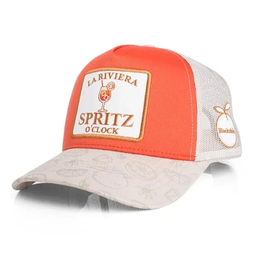 Blackskies® Spritz Trucker Cap | Unisex Snapback Mütze für Sommer-Lifestyle - Klassische Trucker Cap mit atmungsaktiven Mesh-Einsätzen, ideal für Freizeit und Outdoor. Verstellbarer Verschluss für perfekten Sitz und optimalen Komfort. Strapazierfähig und pflegeleicht – der perfekte Begleiter für jeden Anlass.