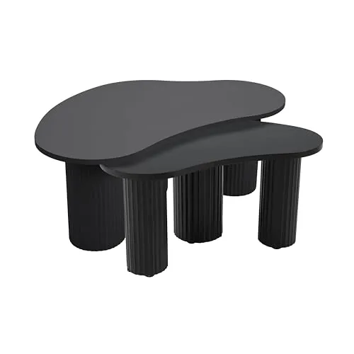 Oviala Beistelltisch, Melamin, Schwarz