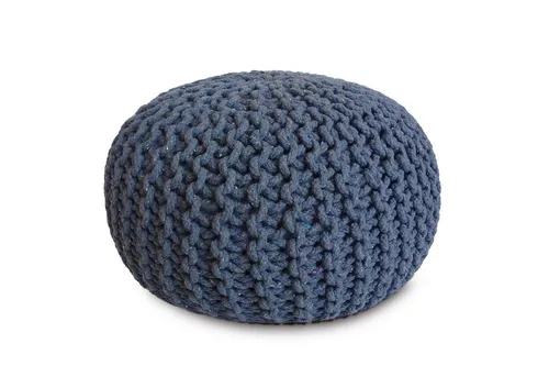 Amagohome Sitzhocker Sitzpouf Strickhocker Pouf Ø45 H30cm Bodenkissen Indoor Baumwolle recy
