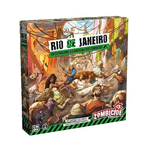 Asmodee - Zombicide: Zweite Ausgabe, Rio Z Janeiro - Erweiterung des Brettspiels, italienische Ausgabe