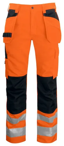 ProJob Arbeitshose 6531 EN ISO 20471 Klasse 2 schwarz C44 - Robuste Arbeitshose aus 80% Polyester und 20% Baumwolle, für optimale Sichtbarkeit und Komfort bei der Arbeit. Ideal für den professionellen Einsatz in sicherheitsrelevanten Bereichen.
