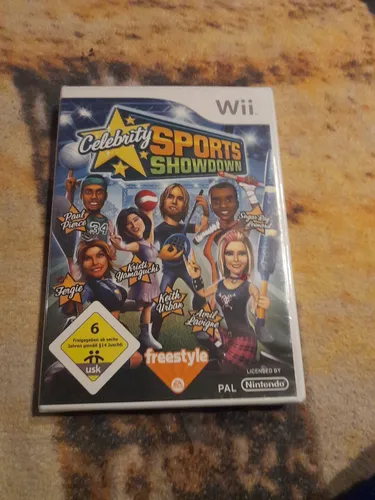Celebrity Sports Showdown für Nintendo Wii - Sportspiel aus 2008 mit Multiplayer-Funktion für spannende Wettkämpfe, ideal für die ganze Familie, USK ab 6 Jahren.