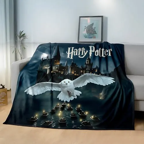 Kuschelige Harry Potter Flauschdecke 150x200 cm in schwarz von Tex Idea